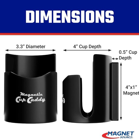 Magnetic Cup Holder - Caddy for Bottles, Glasses, and Cans - Fits on Fridge, Law - Picture 2 of 6